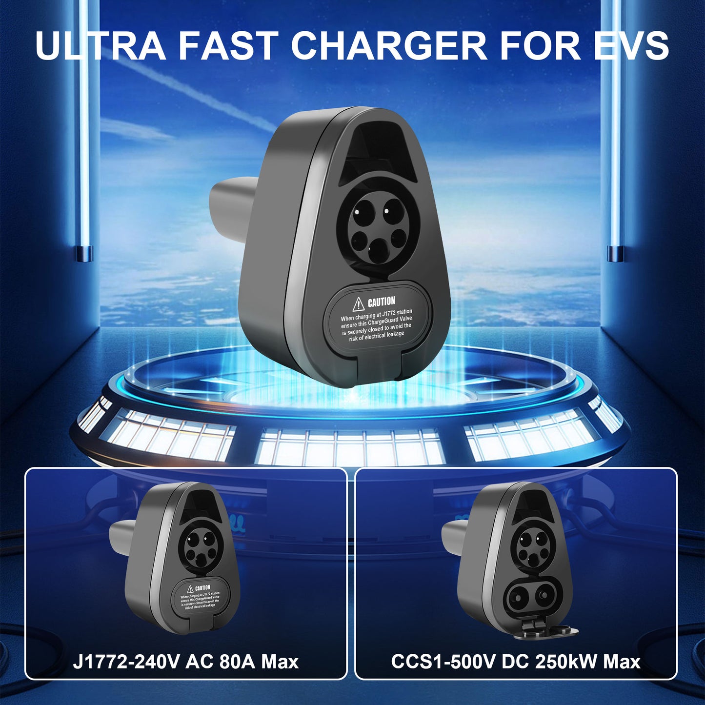 ADSAFE CCS1 to TESLA Adapter for Model 3/Y/s/x/,Max 250KW /250Amps ,Easy Connection to J1772